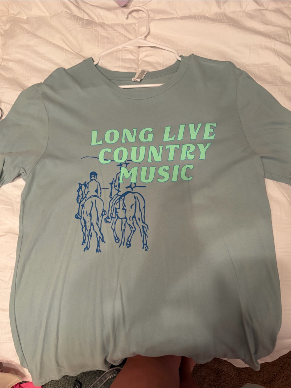 Bella Canvas Sage Green 'Long Live Country Music' Graphic Tee